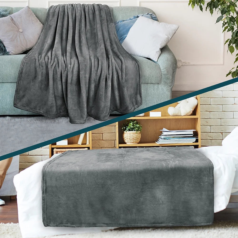 Fleece Blanket Throw | Super Soft, Plush, Luxury Flannel Throw | Lightweight Microfiber Blanket for Sofa Couch Bed