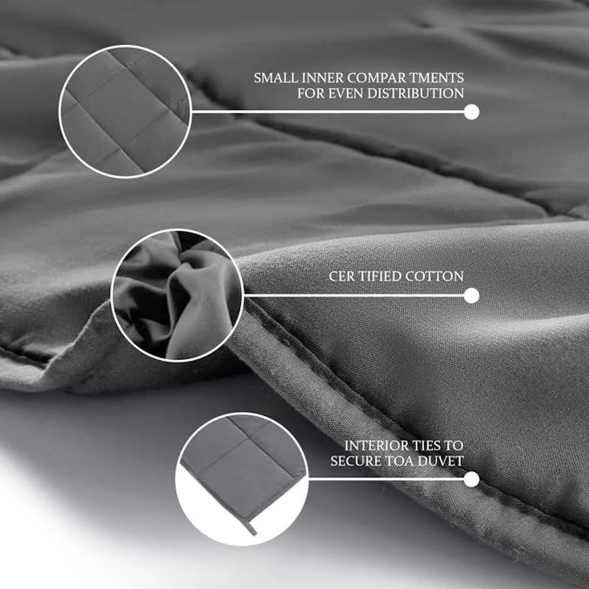 Weighted Blanket Comfortable Weighted Blankets with Glass Beads,10 Lbs, 40"X60", Twin Size, Grey, Cooling Weighted Blankets for Adults All-Season
